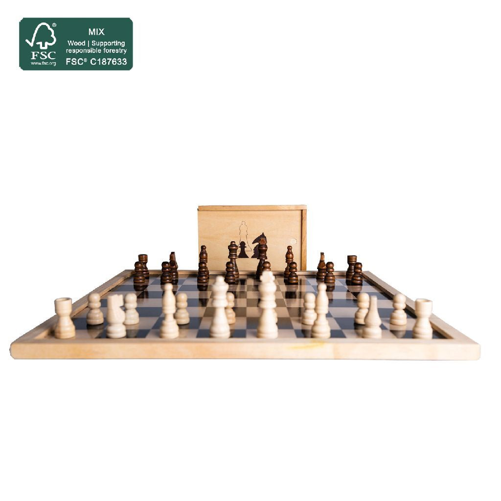 Clown Games Wooden Chess Pieces 32 Pieces - Chess Set