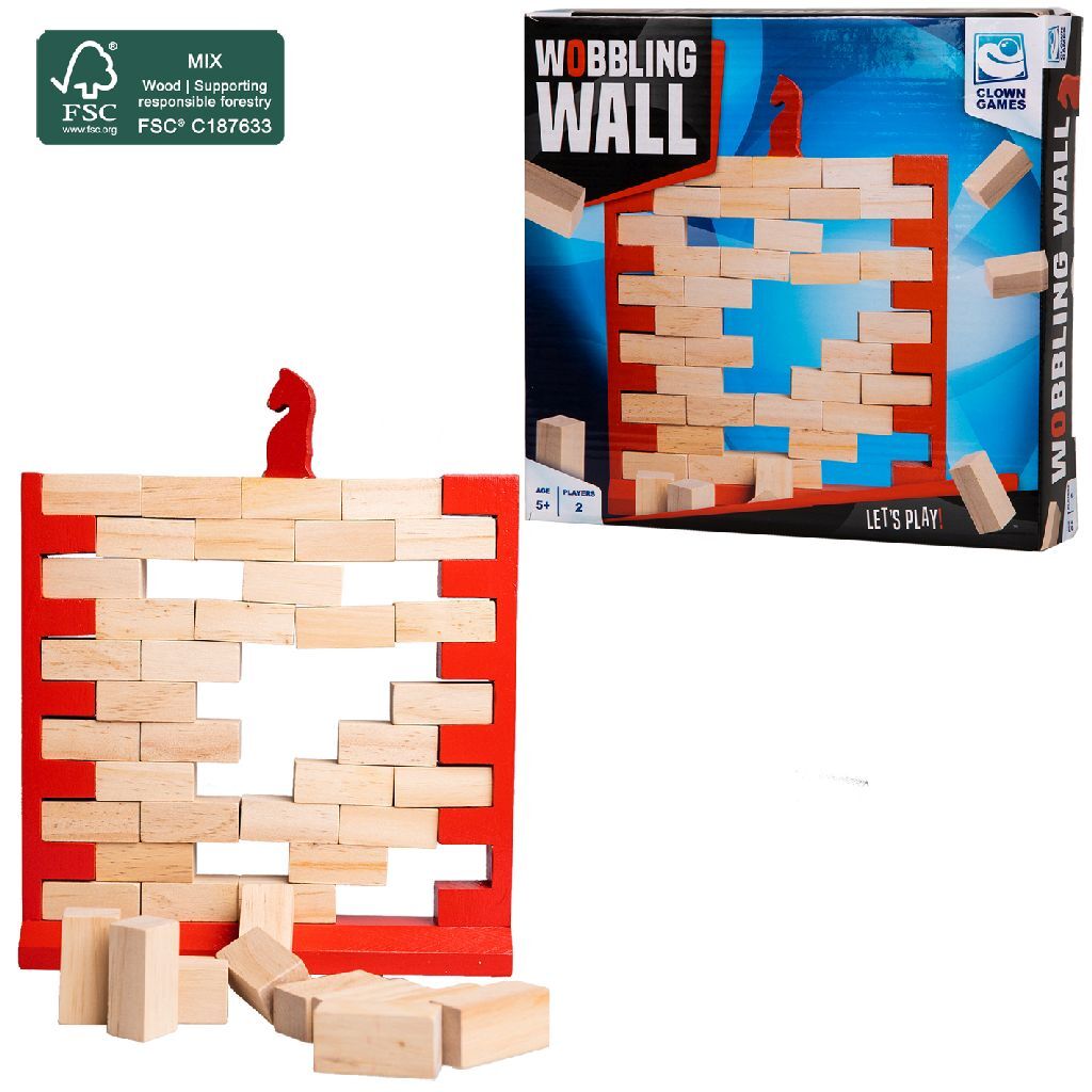 Clown Games Wobbling Wall - Fun Game for 2 Players - Ages 5+