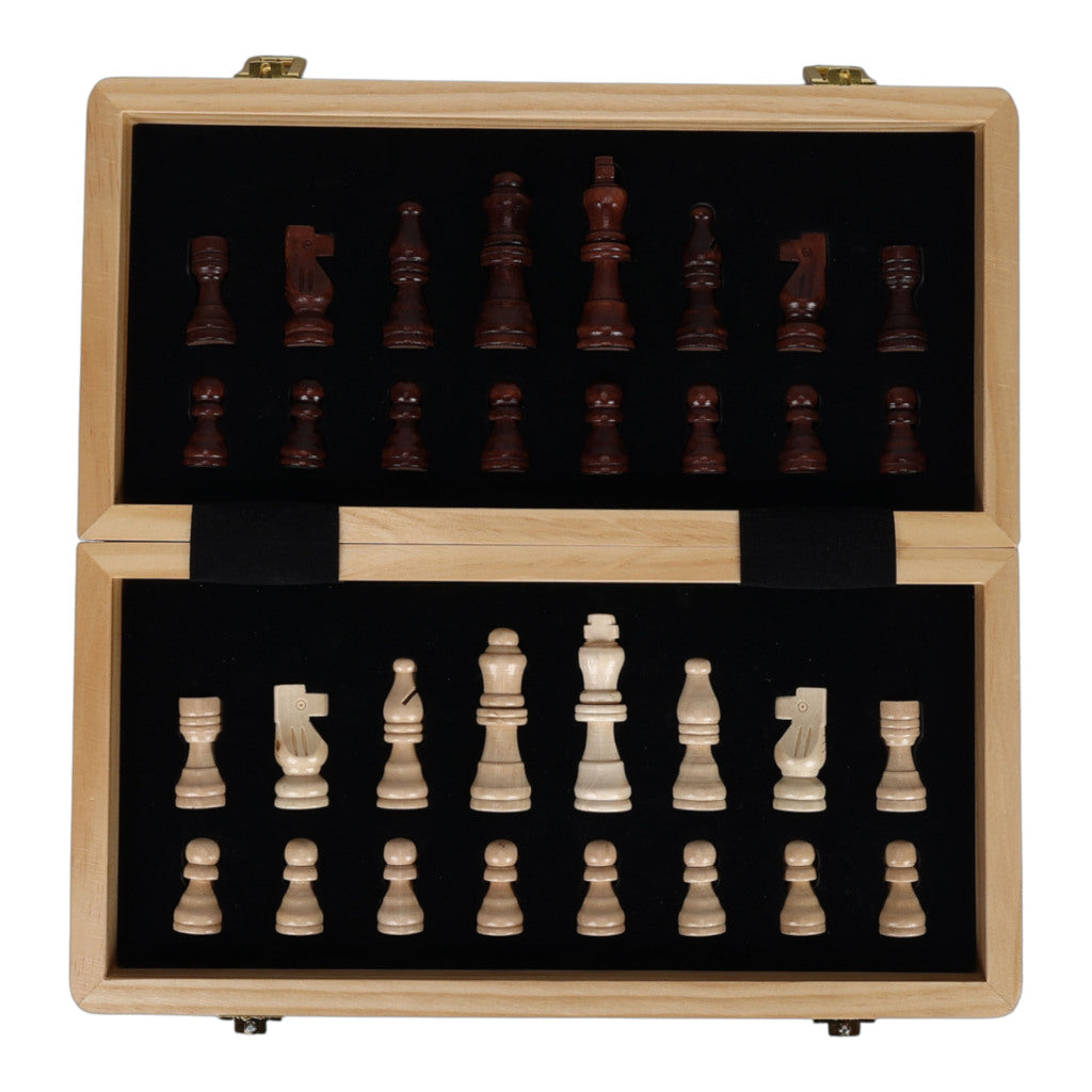 Clown Games Luxury Wooden Chess Set - Foldable Board - Ages 6+