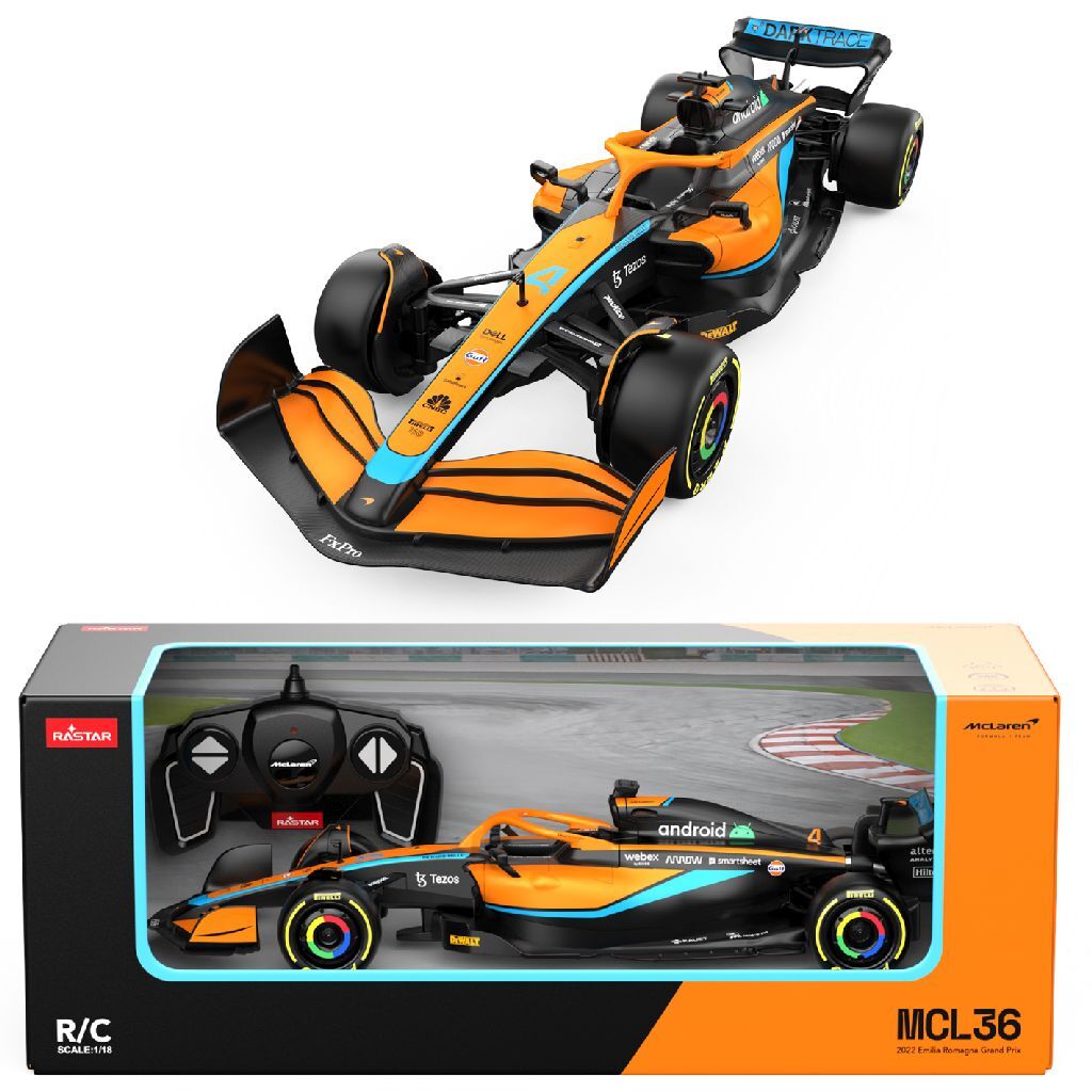 Rastar RC F1 McLaren MCL36 - 1:18 Scale Remote-Controlled Car