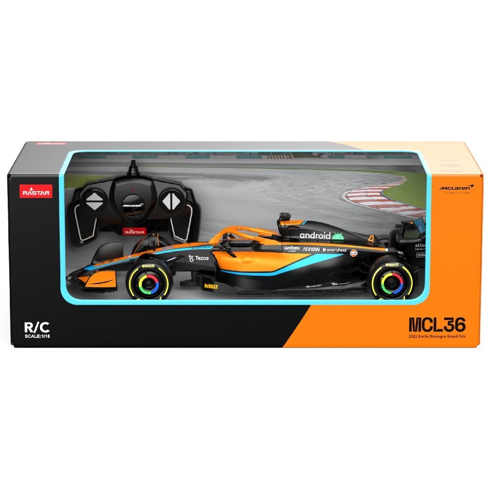 Rastar RC F1 McLaren MCL36 - 1:18 Scale Remote-Controlled Car
