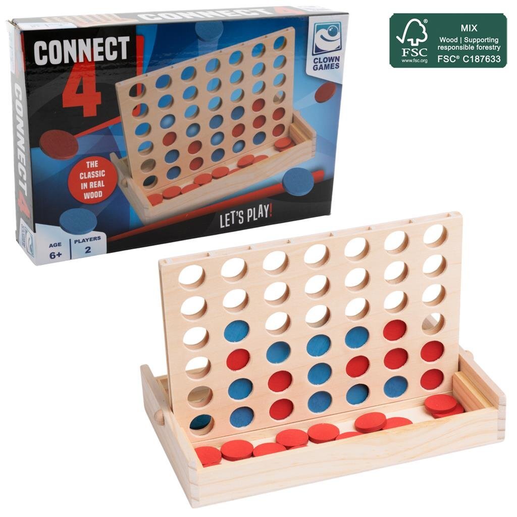 Clown Games Houten 4 Op 'n Rij Spel