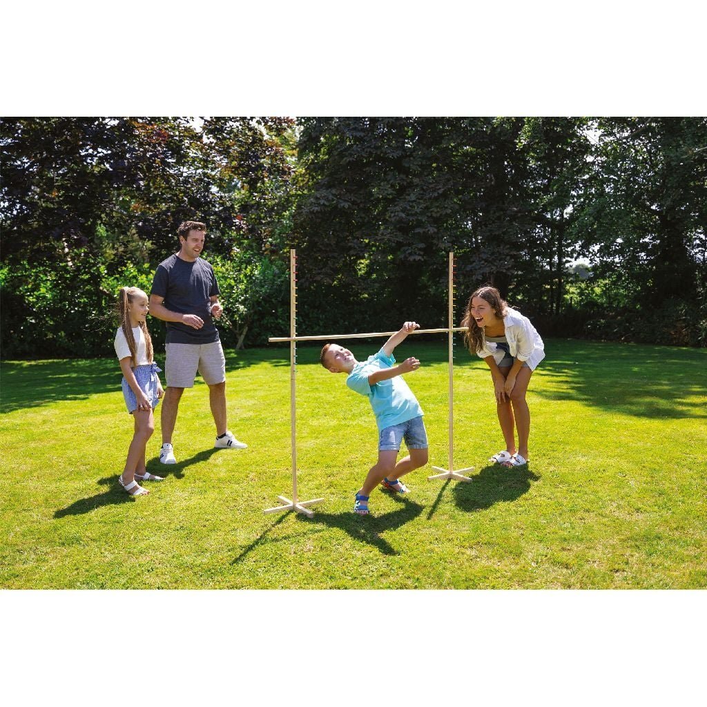 Outdoor Play Wooden Limbo Game for Kids - 150 cm Height, 146 cm Width