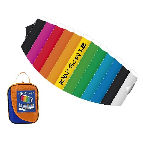 Rhomus Rainbow 1.2 - Large Power Kite - 126 x 55 cm - 70D Spinnaker Nylon