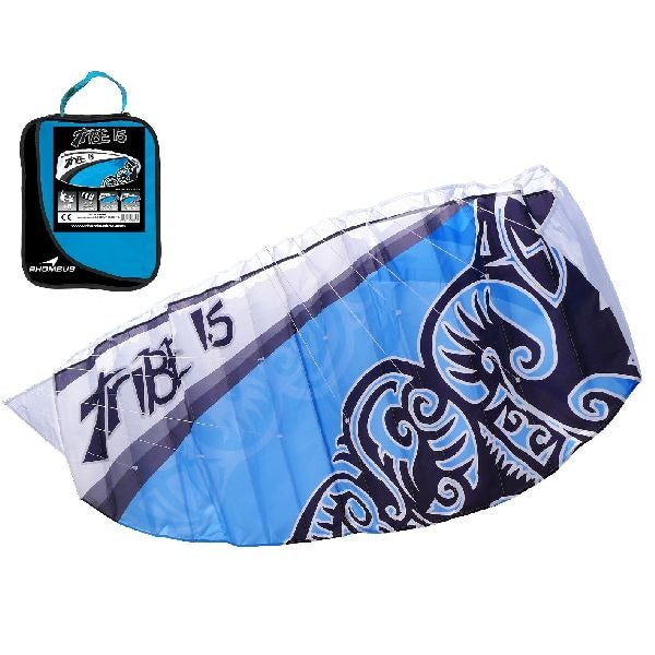 Rhomus Tribe 1.5 - Power Kite with Carrying Bag - 150 x 65 cm - Ages 8+ 2-Liner 70D