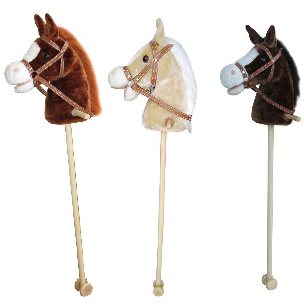 Plush Hobby Horse with Sound 97 cm Assorted - For Ages 4+