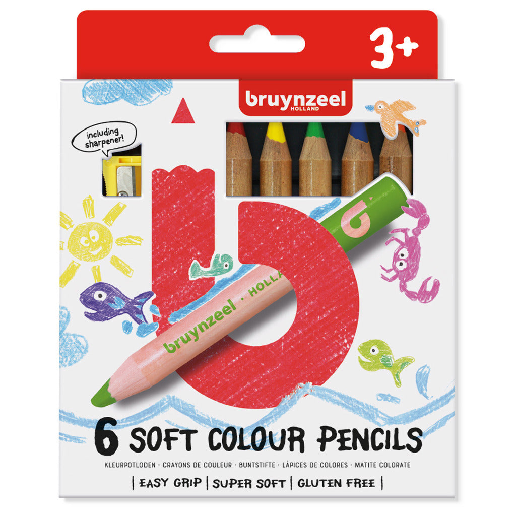 Bruynzeel Soft Colour Pencils Set 6 Colors