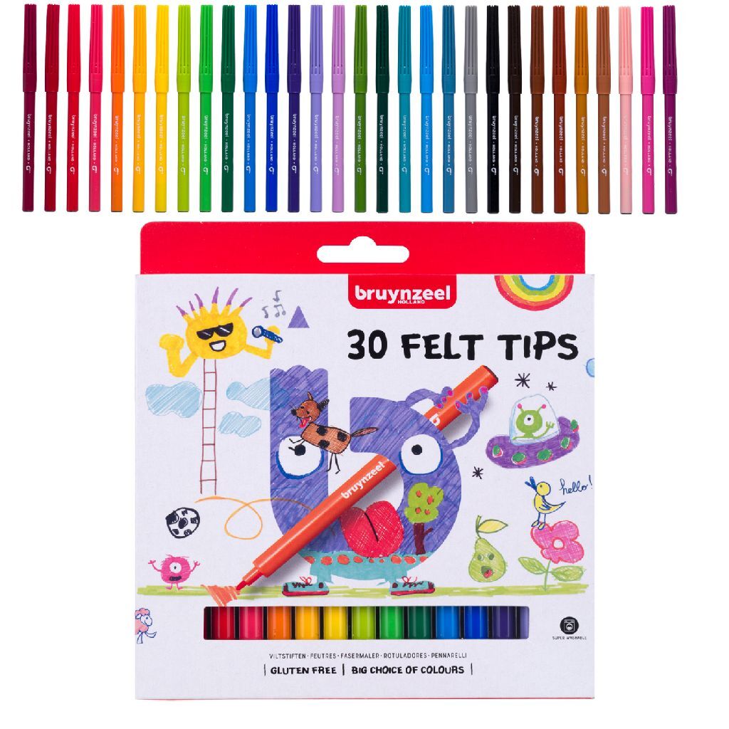 Bruynzeel Felt-tip Pens 30 Colors