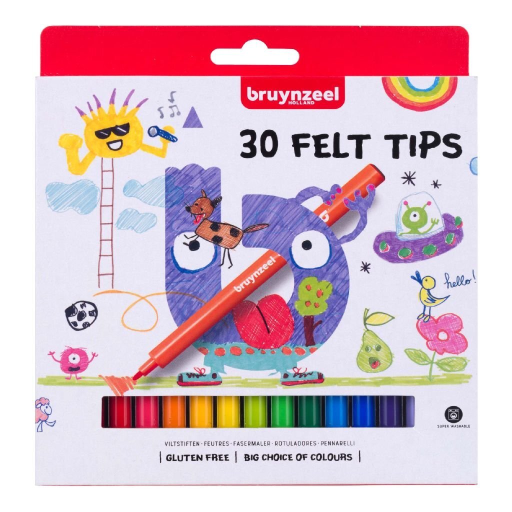Bruynzeel Felt-tip Pens 30 Colors