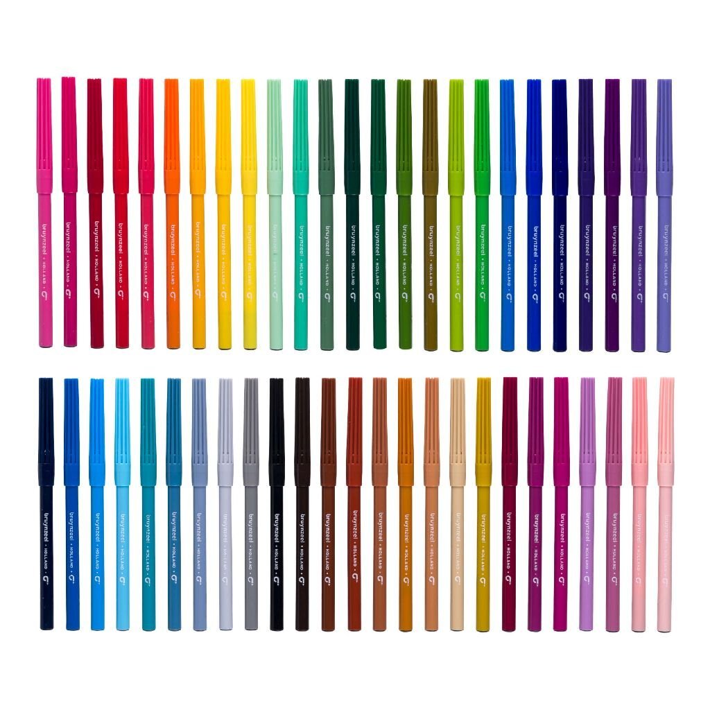 Bruynzeel Felt-tip Pens - 50 Colors - Art Supplies