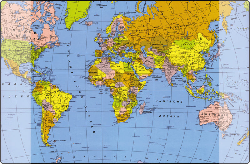 Kangaro Desk Pad 38x58cm World Map K-0014W501 579x379mm