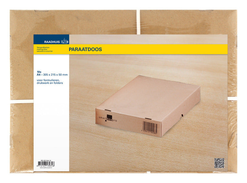 Raadhuis RD-351144-10 Resealable Box 305x215x50mm Brown - 10 Pieces