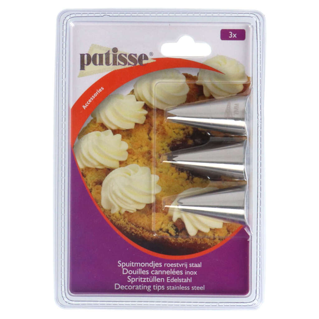 Patisse Piping Nozzles Set 3 Pieces Stainless Steel