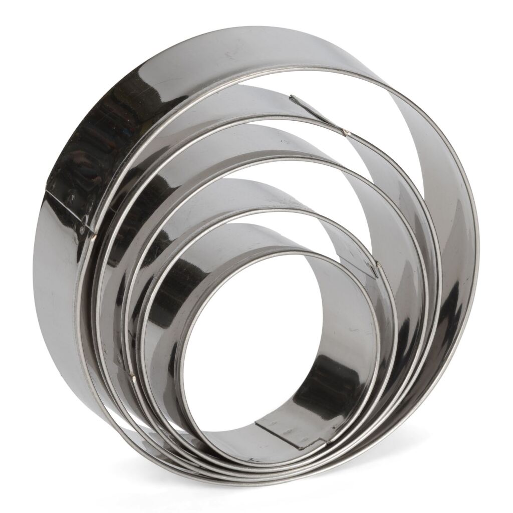 Patisse Round 5-piece Stainless Steel Cookie Cutters