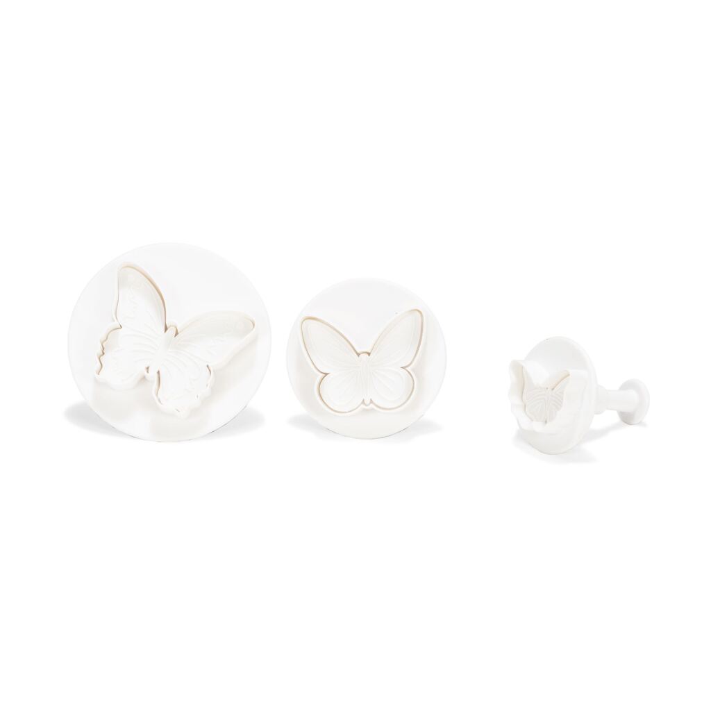 Patisse Butterfly Cookie Cutters with Cutter 3-piece White