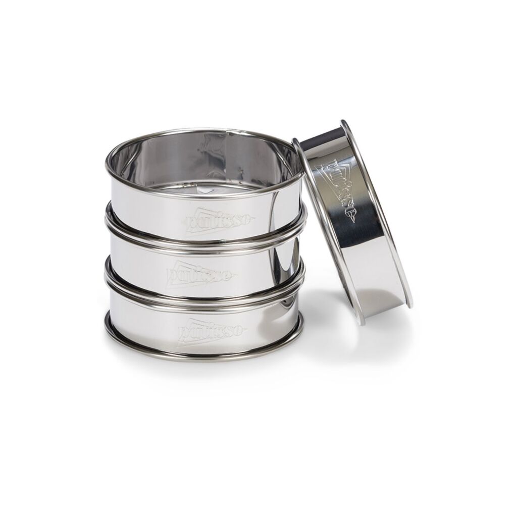 Patisse Flan Rings Set of 4 8 cm Stainless Steel