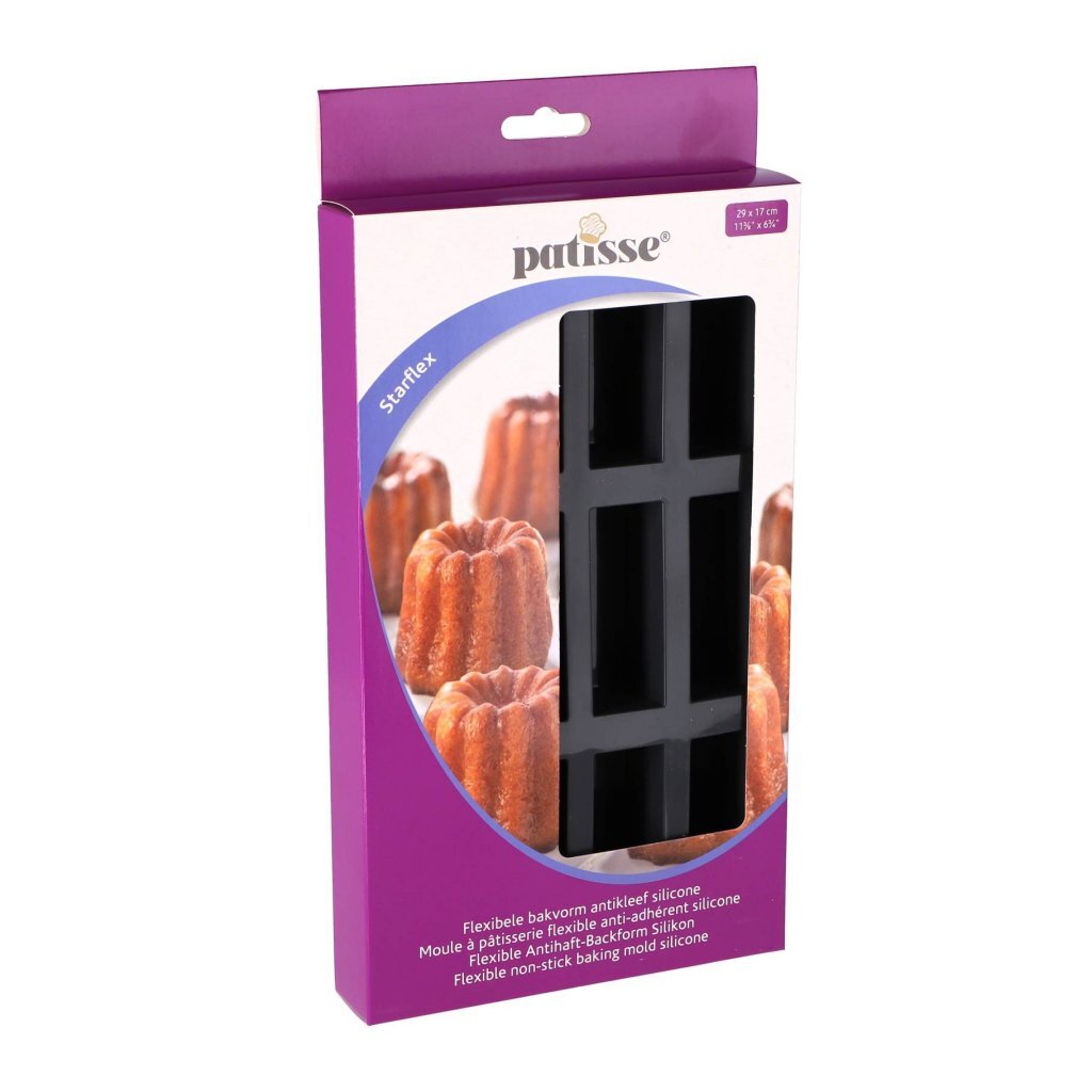 Patisse Mini Cake Pan 12 Compartments 29x17 cm Black/Silicone