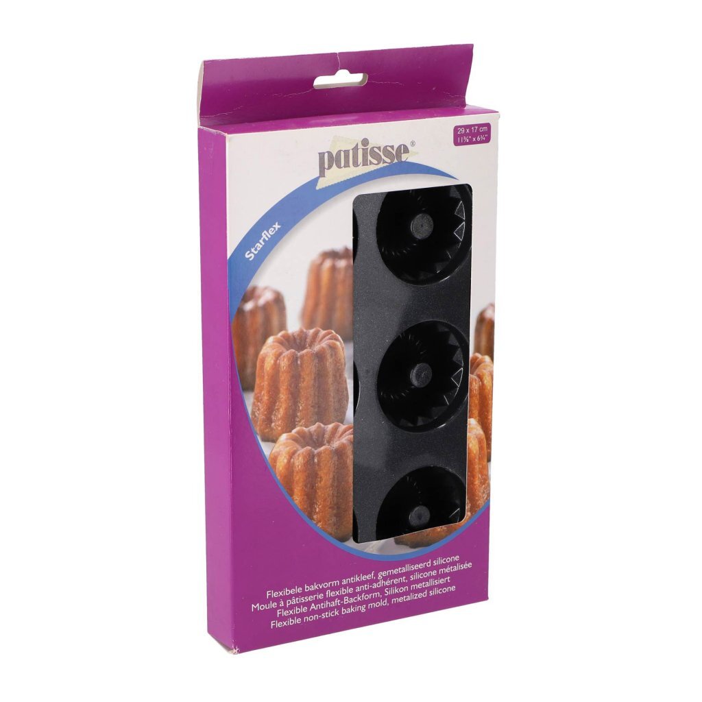 Patisse Mini Bundt Pan 6 Compartments 29x17 cm Black/Silicone