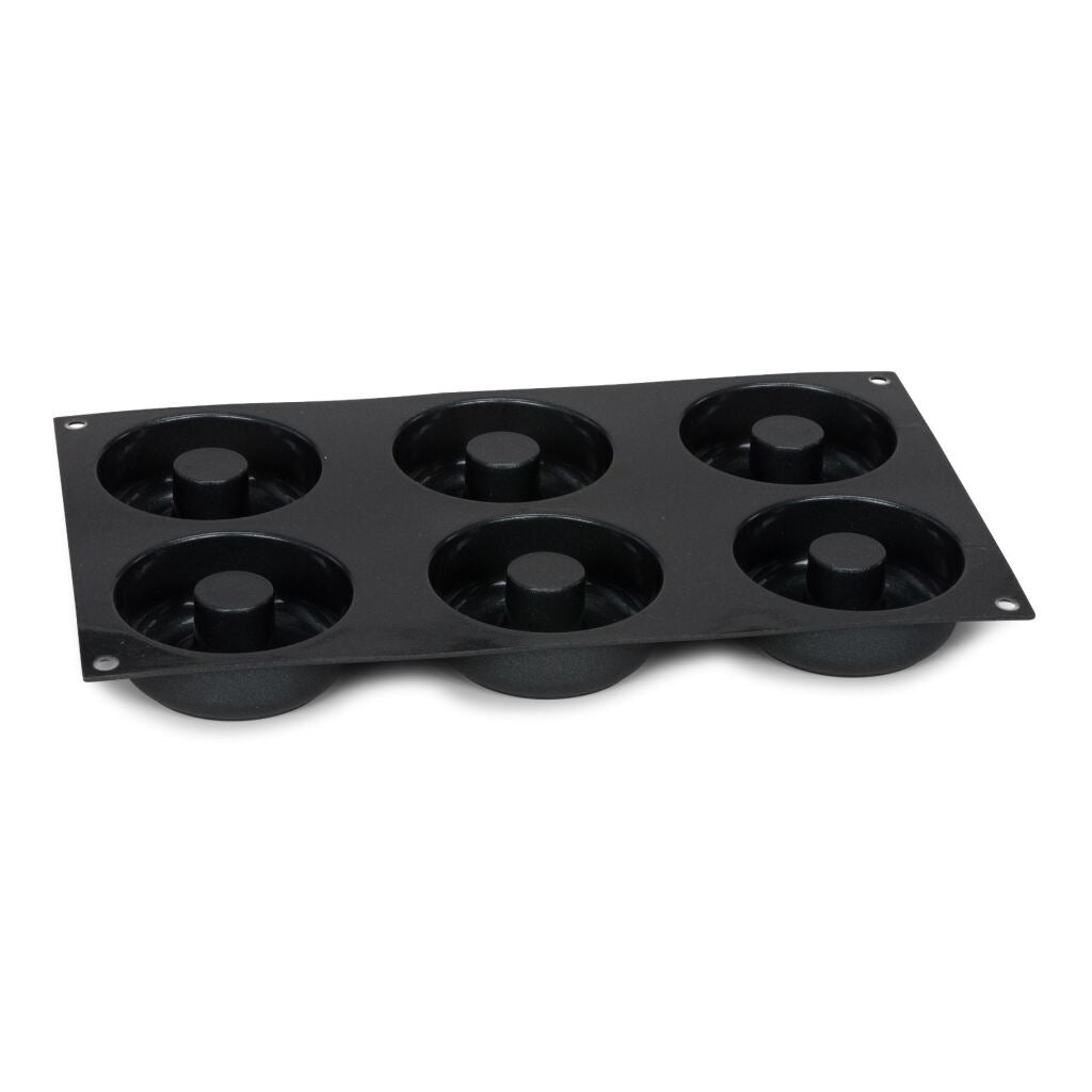 Patisse 6-Compartment Donut Mold 29x17 cm Black Silicone