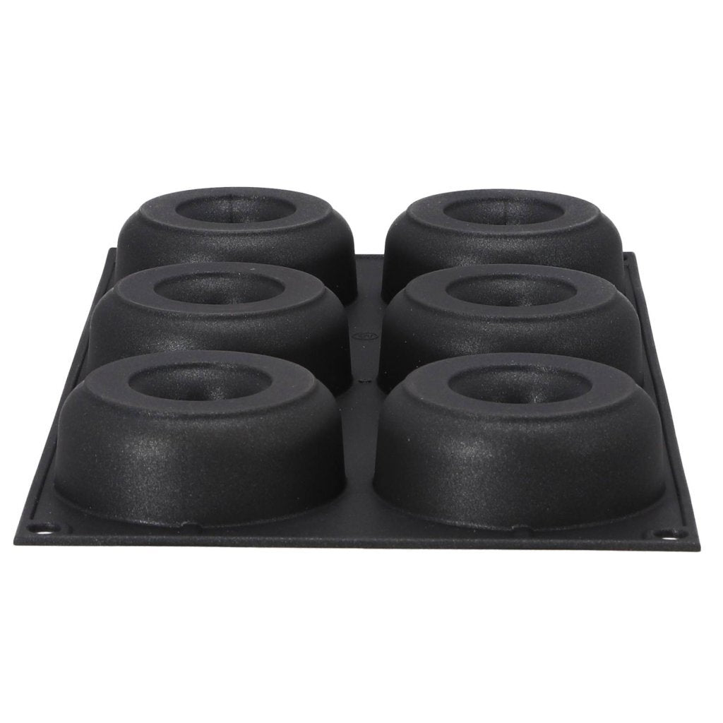 Patisse 6-Compartment Donut Mold 29x17 cm Black Silicone