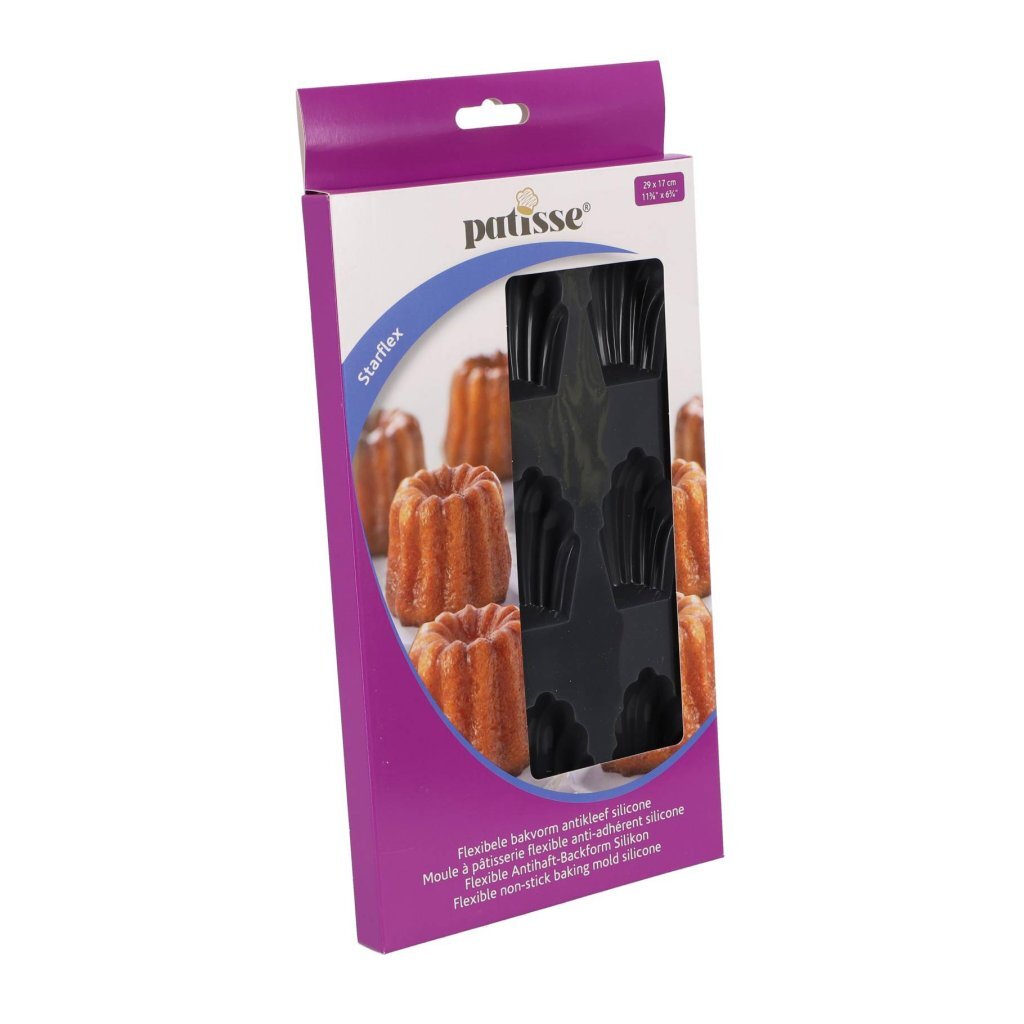 Patisse Madeleine Mold 9 Compartments 29x17 cm Black Silicone