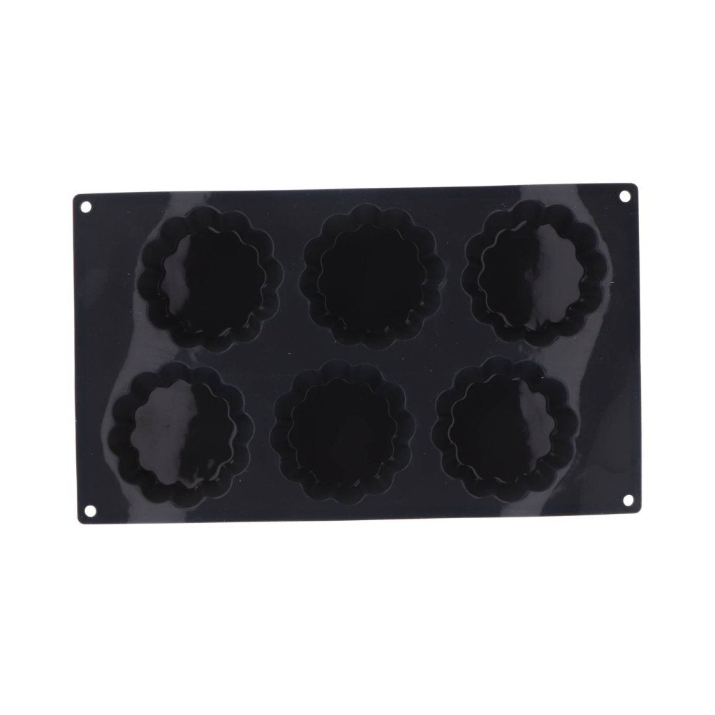 Patisse Mini Cake Pan 6 Compartments 29x17 cm Black Silicone