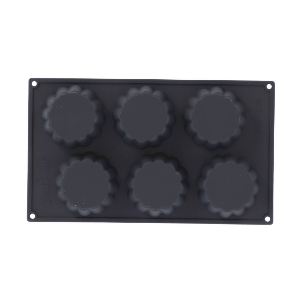 Patisse Mini Cake Pan 6 Compartments 29x17 cm Black Silicone