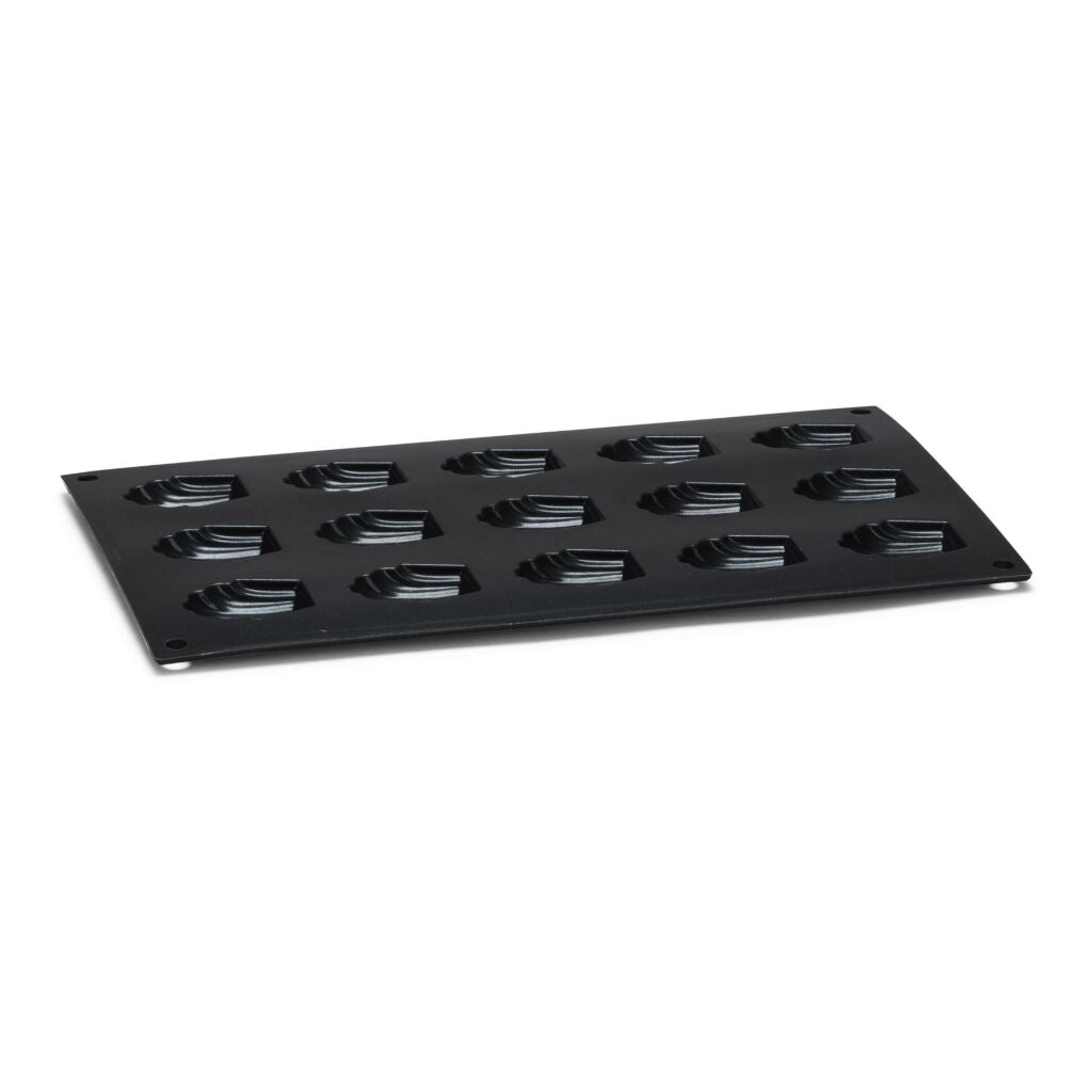 Patisse Mini Madeleine Mold 15 Compartments 29x17 cm Black Silicone