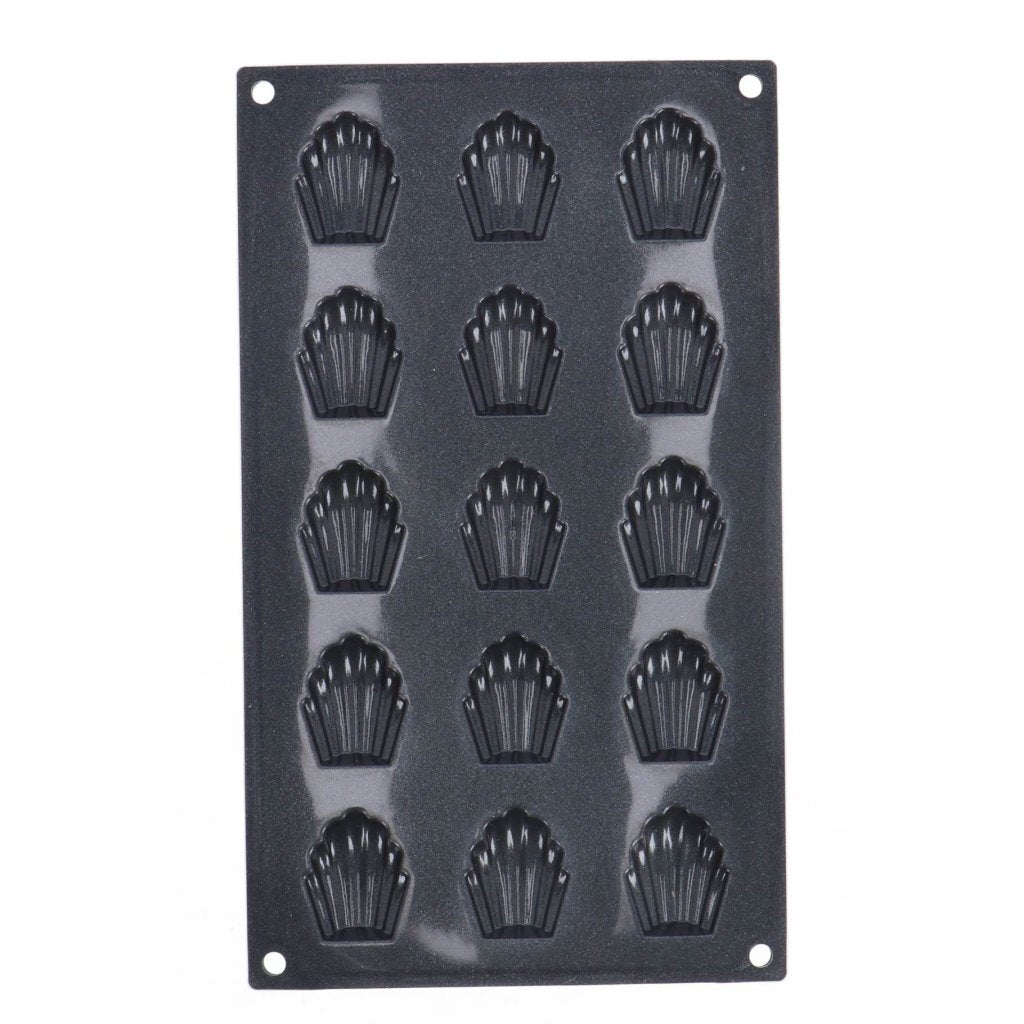 Patisse Mini Madeleine Mold 15 Compartments 29x17 cm Black Silicone