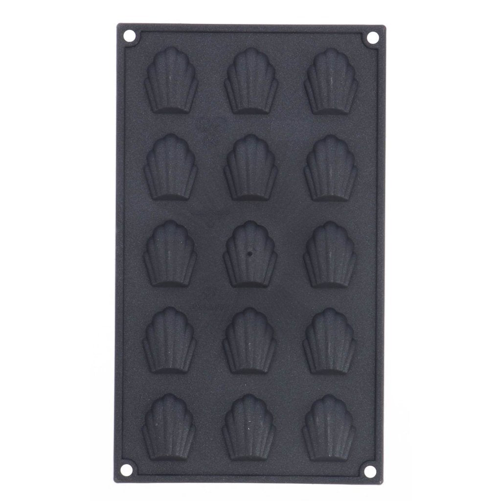 Patisse Mini Madeleine Mold 15 Compartments 29x17 cm Black Silicone