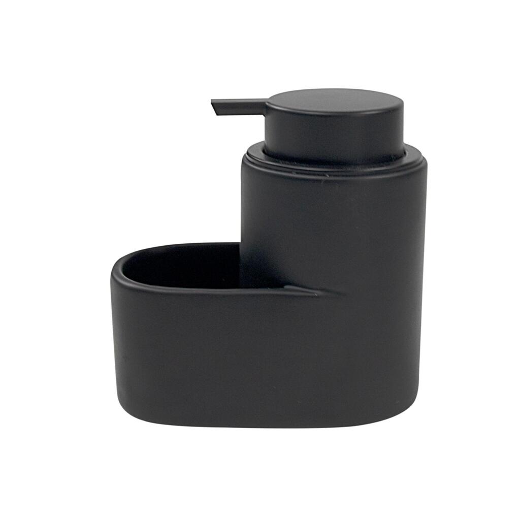 Soap Pump with Soap Dish 12.7x13.3x7.8 cm Black/Ceramic