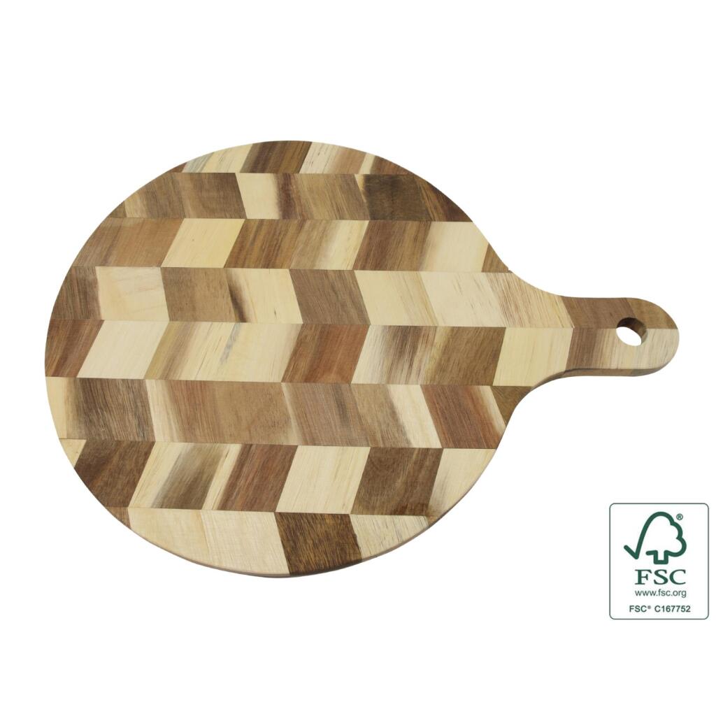 Acacia Wood Cutting and Serving Board with Hanging Loop 40x30x1.4 cm