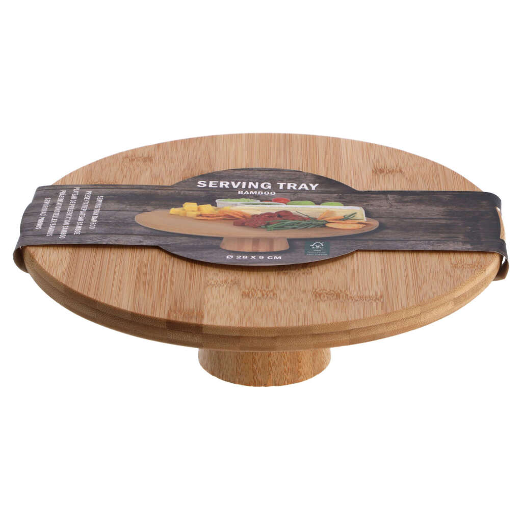 Bamboo Serving Board on Stand 28x9 cm