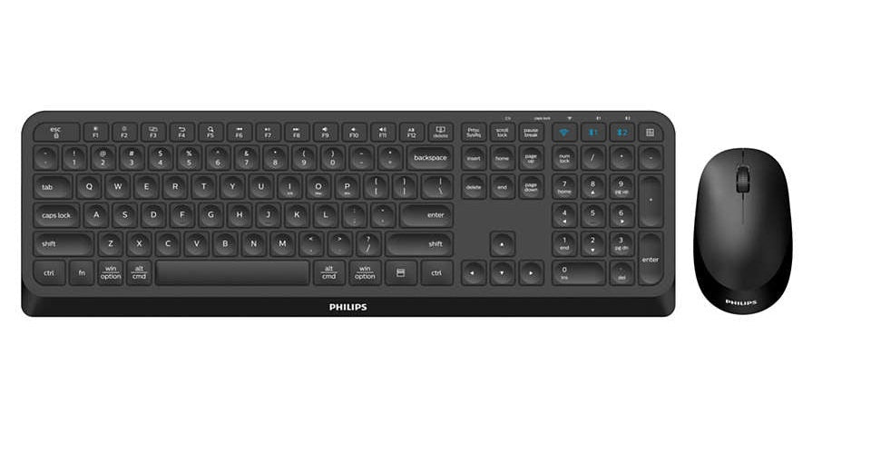 Philips Desktop SPT6407B Kabellose Tastatur-Maus-Kombination Slim Black (SPT6407B/26) afbeelding 1