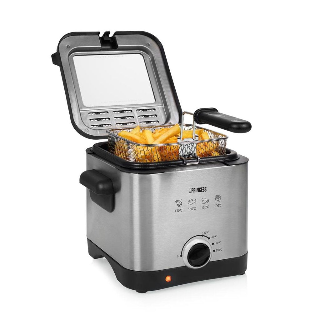 Princess 182612 Mini Fryer 1.5 L 1000W Stainless Steel/Black