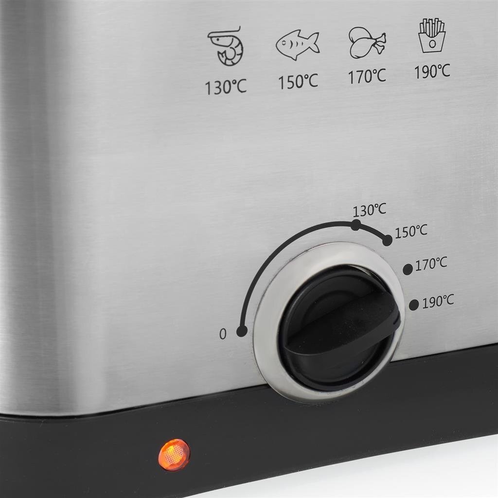 Princess 182612 Mini Fryer 1.5 L 1000W Stainless Steel/Black