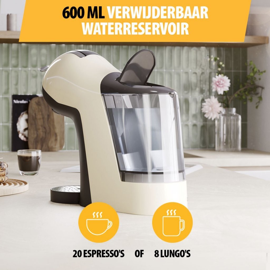 Tristar CM-2301 Coffee Capsule Machine Cream/Black - Compatible with Nespresso, Dolce Gusto