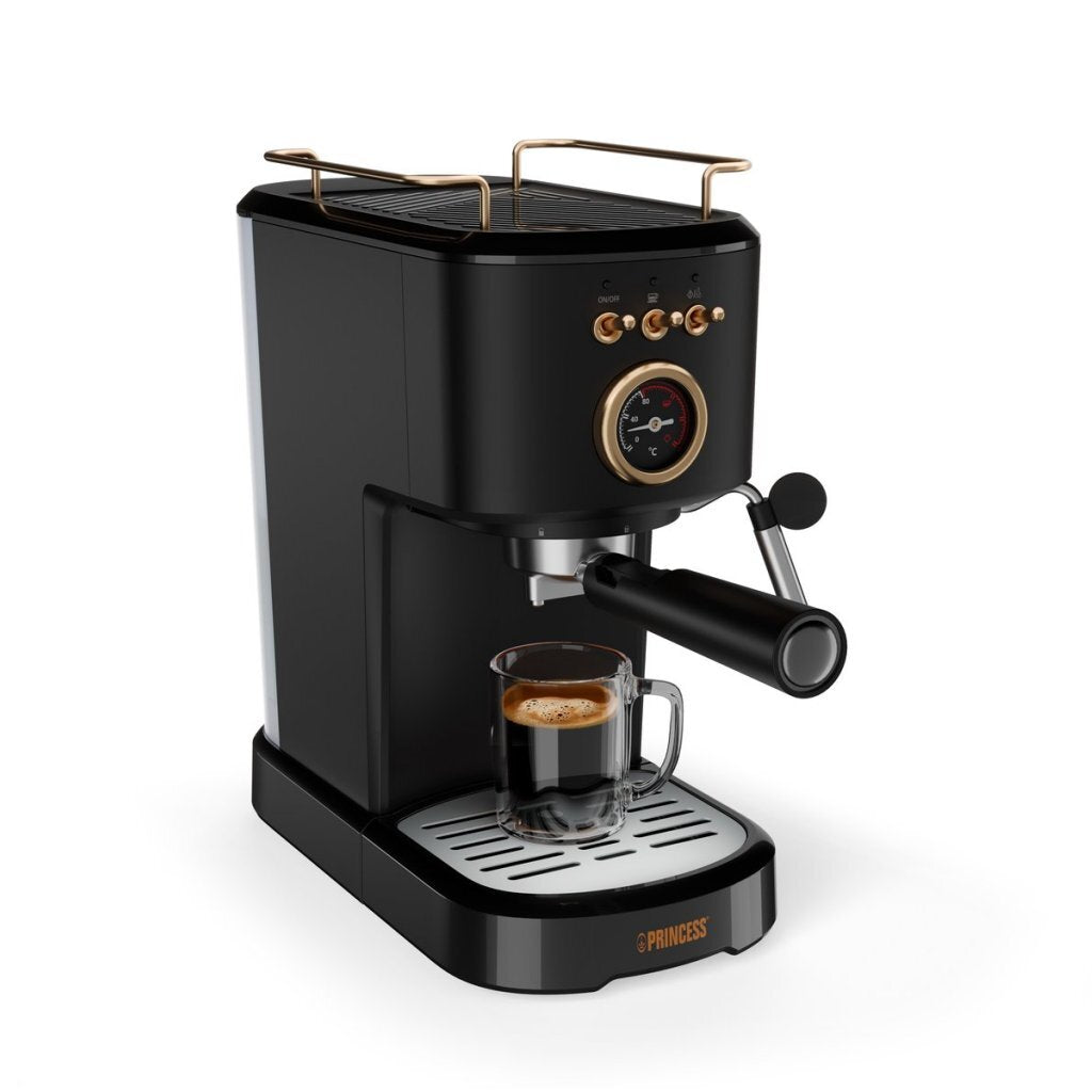 Princess E249417 Espresso Machine Black/Gold 1100W 20 Bar