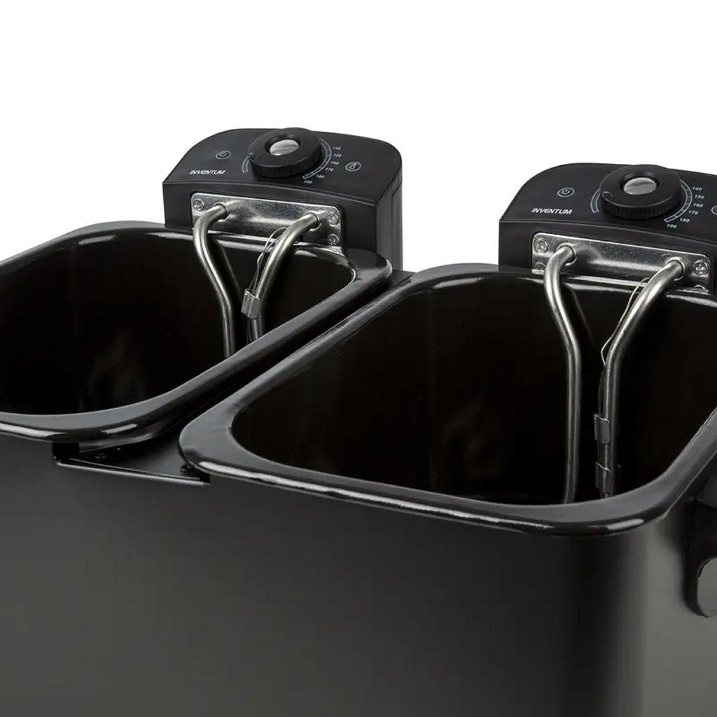 Inventum GF461B Cold Zone Fryer 2x2.5 L 1800W Black 2x2.5L