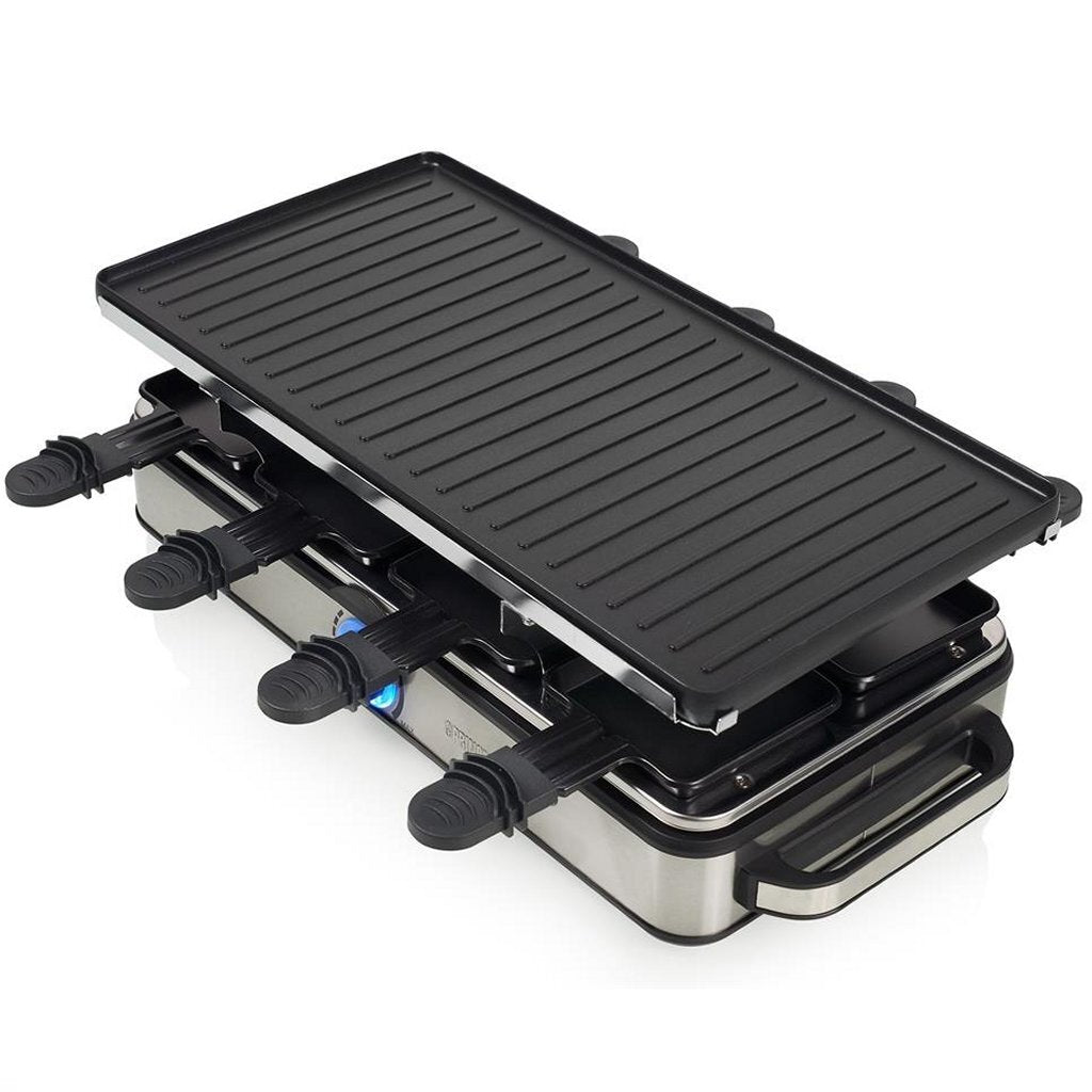 Princess 162645 Raclette 8 Grill Deluxe Black/Stainless Steel