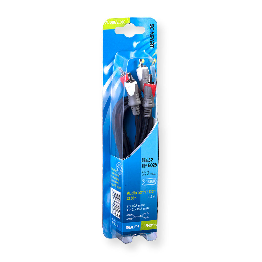 Scanpart Connection Cable 2 RCA (m)-(m) 1.5 m