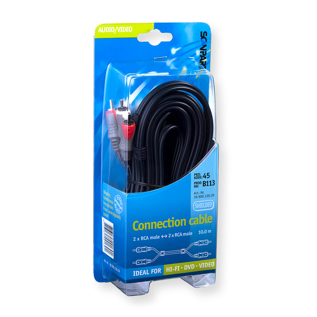 Scanpart Connection Cable 2 RCA (m)-(m) 10.0 m