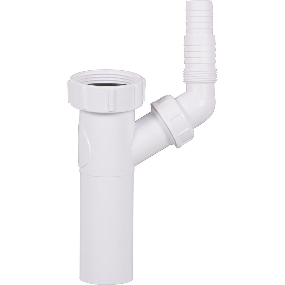 Scanpart 1130705505 Washing Machine Drain T-Piece White - Connects 2 Drain Hoses