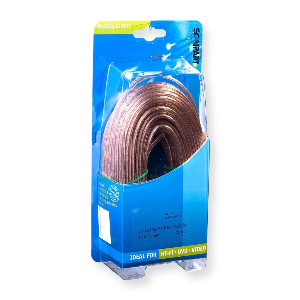 Scanpart Loudspeaker Cable 2x0.75mm² Transparent 25 m