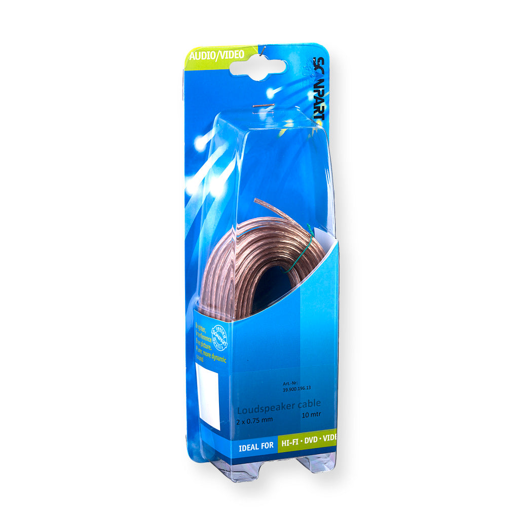 Scanpart Speaker Cable 2x0.75 mm Transparent 10 m