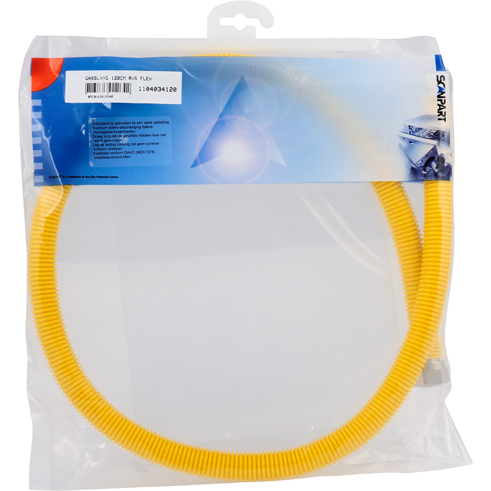 Scanpart Gas Connection Set Stainless Steel Flexible 120 cm