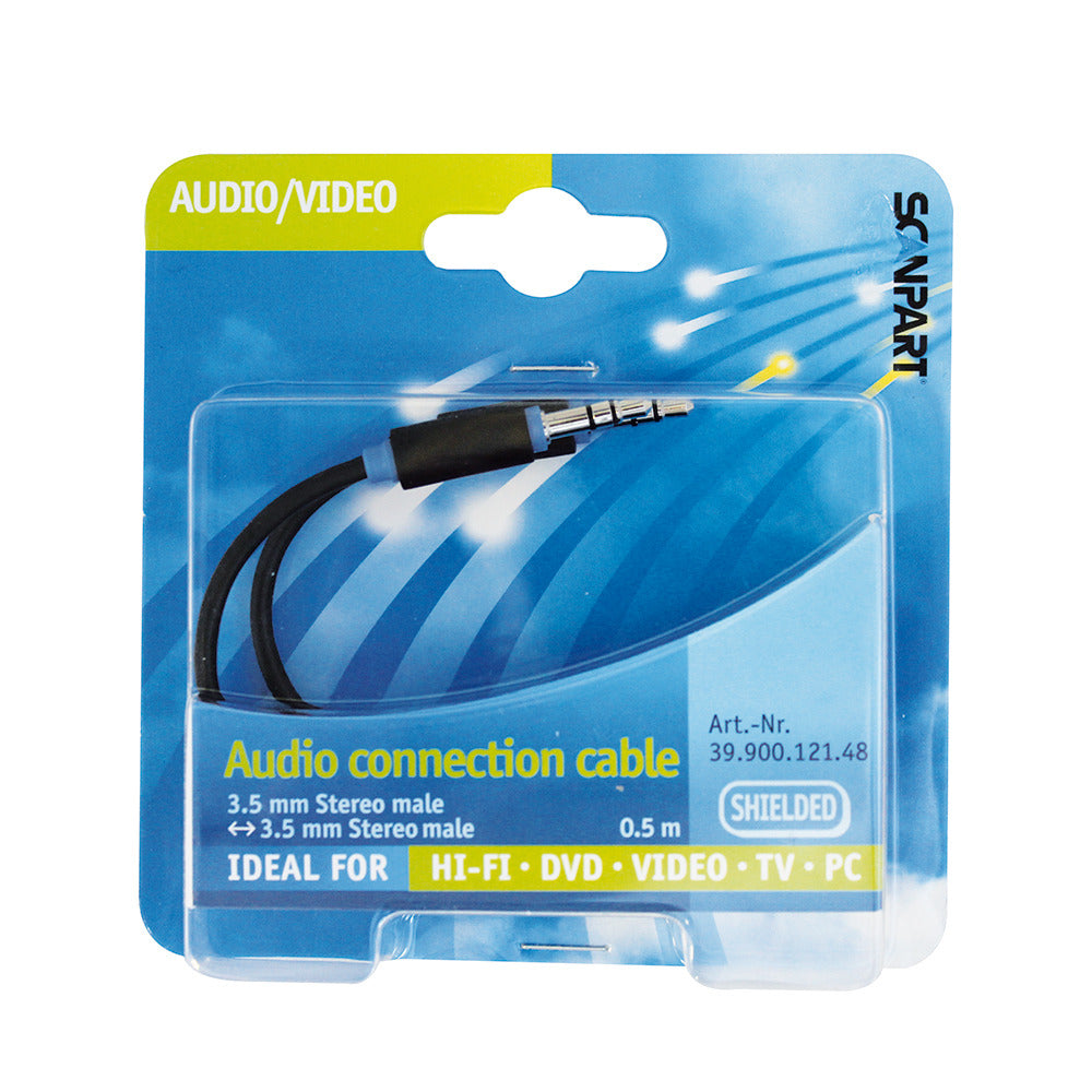 Scanpart 3.5 mm Stereo Connection Cable S(m)-(m) 0.5 m