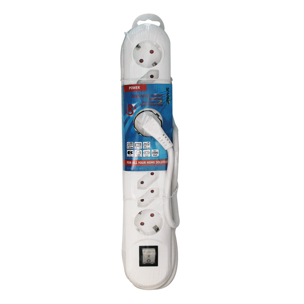 Scanpart Table Socket 4-Way Switch 1.5 m (3x1.5 mm) 3x1.5mm