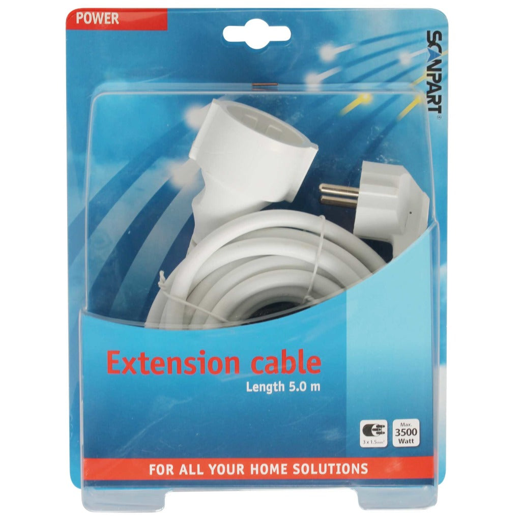 Scanpart Extension Cord Ra 3x1.5 mm 5 m 3 x 1.5 mm² White 3x1.5mm