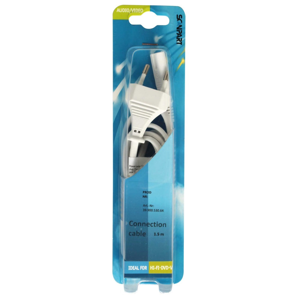 Scanpart Cassette Recorder Cable White 1.5 m